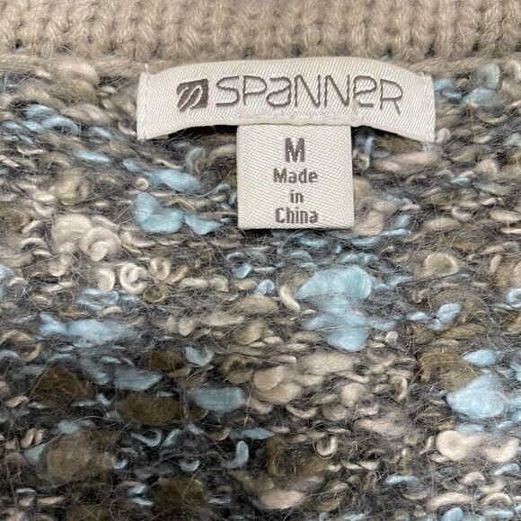 Spanner Grey Mingled Short Sleeve Sweater Cardigan & Scarf - Picture 4 of 7